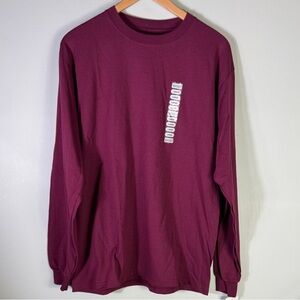 Men's Maroon Long Sleeve Tee (L)